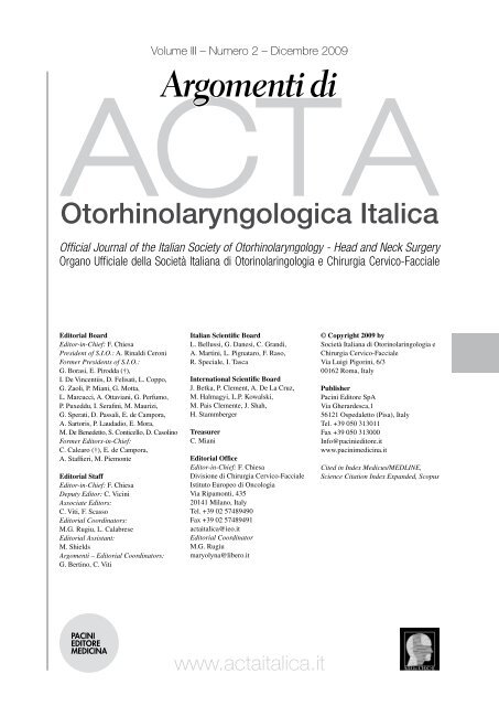 argomenti 2.pdf - Acta Otorhinolaryngologica Italica