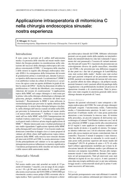 argomenti 2.pdf - Acta Otorhinolaryngologica Italica