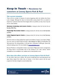 Lewsey Sports Park - Active Luton