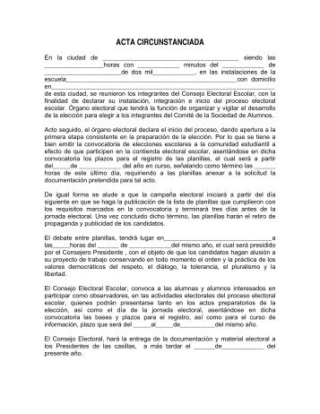 Acta De Hechos Circunstanciada - Recipes Web g Acta De Hechos Circunstanciada - Recipes Web g