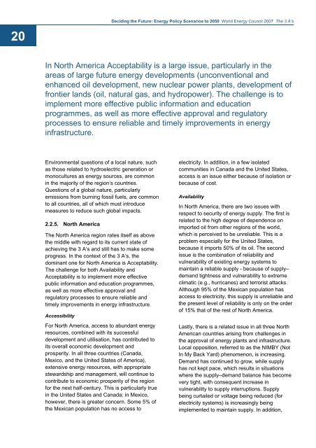 Deciding the Future: Energy Policy Scenarios to 2050