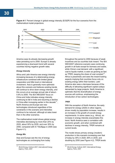 Deciding the Future: Energy Policy Scenarios to 2050