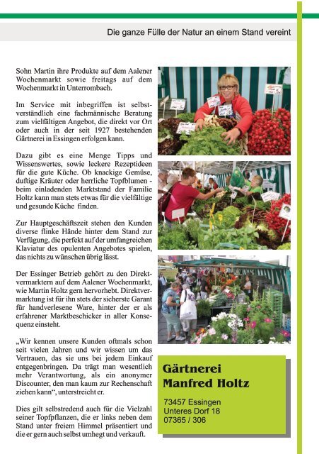 Aalener Wochenmarkt Magazin