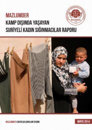 MAZLUMDER KAMP DIŞINDA YAŞAYAN SURİYELİ KADIN SIĞINMACILAR RAPORU(2)