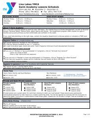 Swim Academy Lessons Schedule - Ymca