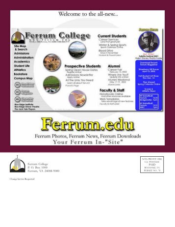 Winter 2001 - Ferrum College