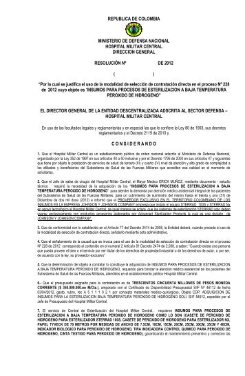 005 JUSTIFICACION.ESTERILIZADOR.pdf - Hospital Militar