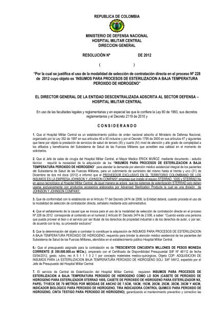 005 JUSTIFICACION.ESTERILIZADOR.pdf - Hospital Militar