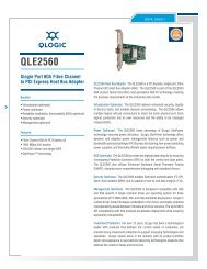 QLogic QLE2560 spec sheet - Viglen