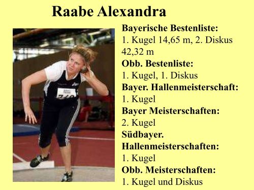 Athletenportraits - Leichtathletik im Chiemgau