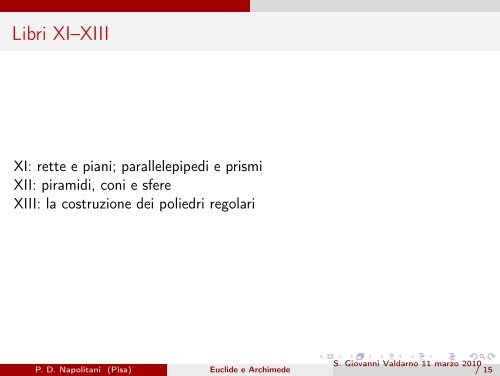 La matematica di Euclide e di Archimede - Dipartimento di ...