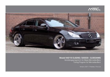 W219 Pricelist International.indd - Mercedes-Benz Passion Blog