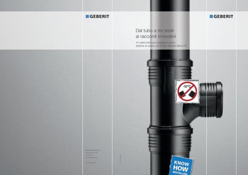 GEBERIT Tubo Silent-Pro Con 1Bicchiere 75 L.150Cm Polipropilene - 393