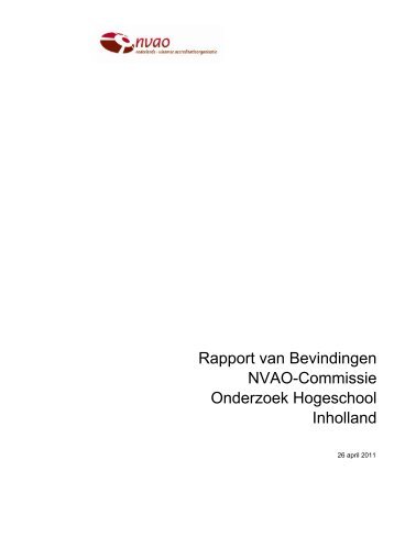 Rapport van Bevindingen NVAO-Commissie Onderzoek ... - Hobeon