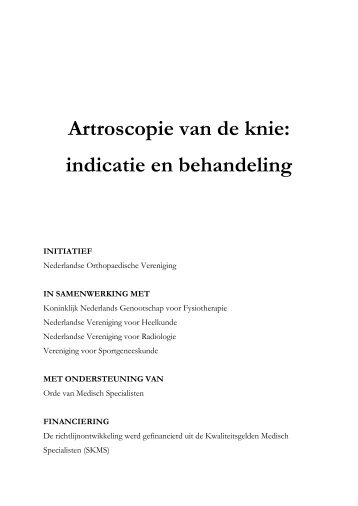 Artroscopie van de knie: indicatie en behandeling - REP-Online