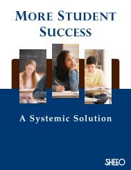 More Student Success: A Systemic Solution - SHEEO