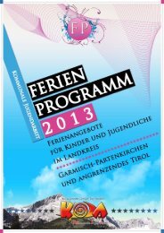 Download Ferienprogramm 2013 - Kreisjugendring Garmisch ...