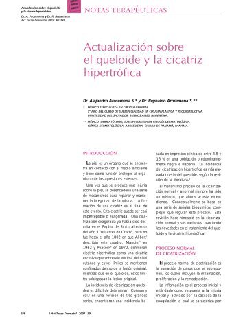 ActualizaciÃ³n sobre el queloide y la cicatriz hipertrÃ³fica