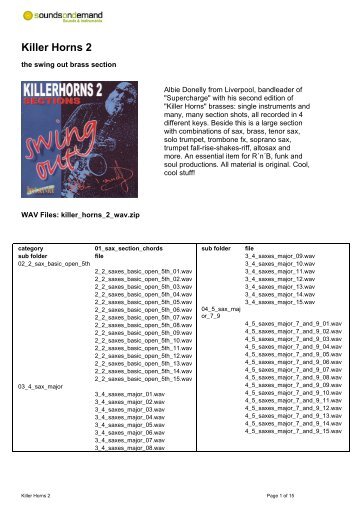Killer Horns 2 - SoundsOnDemand.com