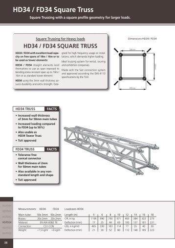 HD34 / FD34 Square Truss - Eurotruss