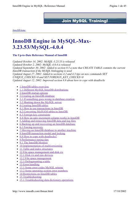 InnoDB Engine in MySQL-Max- 3.23.53/MySQL-4.0.4