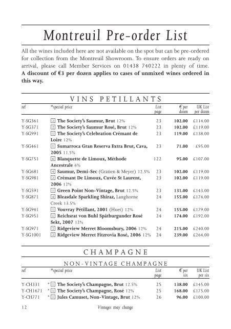 montreuil list - The Wine Society