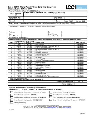 Series 3 2011 - Home - LCCI International Qualifications