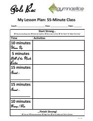 Blank (Template) Lesson Plan - Girls Rec - California Sports Center