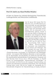 Prof. Dr. habil. em. Hans Walther 90 Jahre - Namenkundliche ...