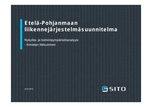 Ihmisten liikkuminen - EtelÃ¤-Pohjanmaan liitto
