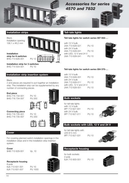 Hella modular switch range