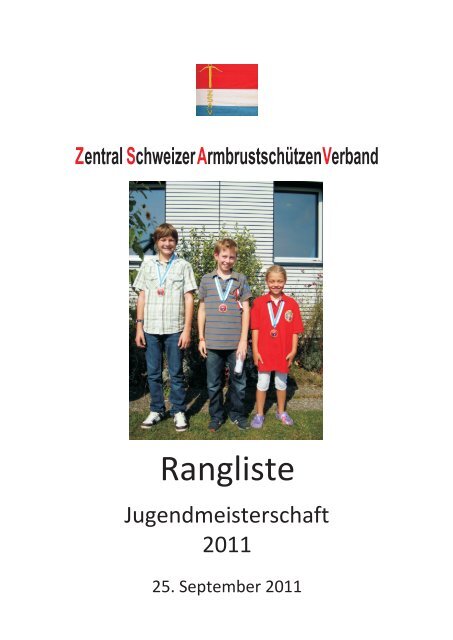 Rangliste - Zentralschweizer ArmbrustschÃƒÂ¼tzen Verband