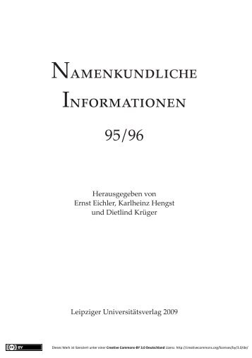 Namenkundliche Informationen