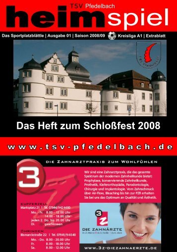 Das Heft zum SchloÃfest 2008 - TSV Pfedelbach