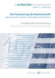 Die Finanzierung der Realwirtschaft Funding the ... - Finance Trainer