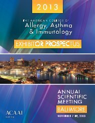 Exhibitor Prospectus - American College of Allergy, Asthma and ...