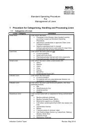 Management of linen - NHS Western Isles