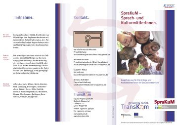 Flyer SpraKuM â Sprach- und KulturmittlerInnen. - Transkom