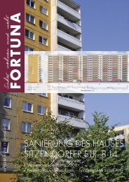 Sanierung deS HauSeS Sitzendorfer Str. 8-14 - FORTUNA ...