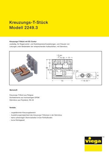 Datenblatt Profipress-Kreuzungs-T-StÃ¼ck - Viega