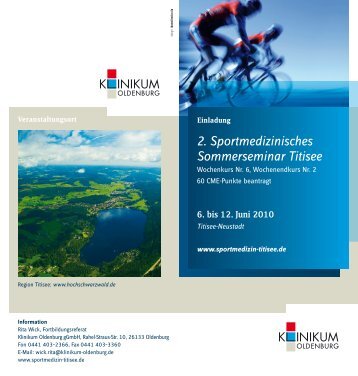 2. Sportmedizinisches Sommerseminar Titisee - (GOTS).