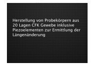 Herstellung von Probekörpern aus 20 Lagen CFK Gewebe inklusive ...
