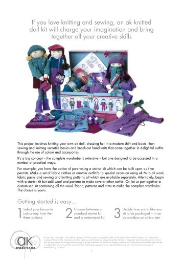 If you love knitting and sewing, an ak knitted doll kit ... - AK Traditions