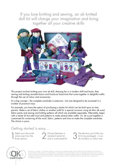 If you love knitting and sewing, an ak knitted doll kit ... - AK Traditions