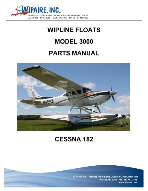 Model 3000 Parts Manual For Cessna 182 Wipaire Inc