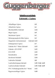 Inhaltsverzeichnis Edelstahl + Uginox