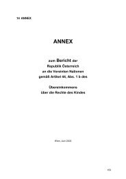 ANNEX zum Bericht der Republik Österreich an die ... - Kinderrechte