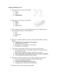 Weather Challenge Pre Test 1. What type of cloud is shown in the ...