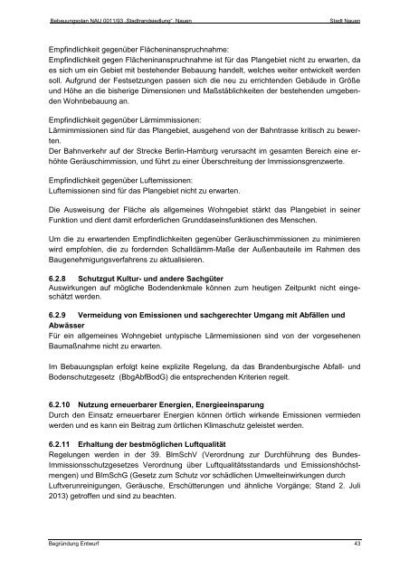 BegrÃ¼ndung zur 2. Ã„nderung des Bebauungsplans NAU ... - Nauen