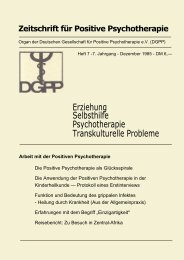 Heft 7 komplett - Positive und Transkulturelle Psychotherapie